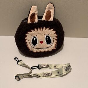 Labubu Inspired Brown and Cream Kids Crossbody Bag